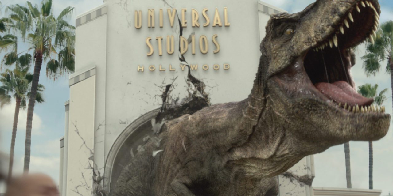 It Just Got Real: Jurassic World’s Iconic Tyrannosaurus rex and Mosasaurus Invade Universal Studios Hollywood for the New Mega Attraction, “Jurassic World—The Ride”