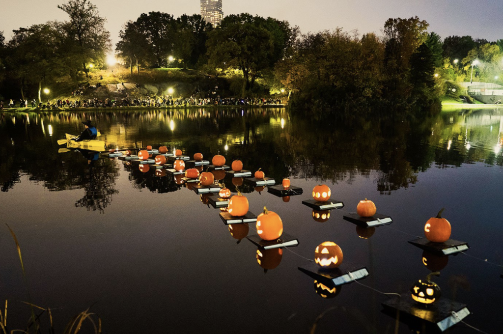 Central Park’s Halloween Pumpkin Flotilla