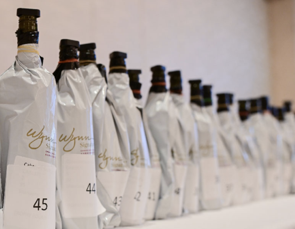 Blind tasting at Wynn Signature Chinese Wine Awards