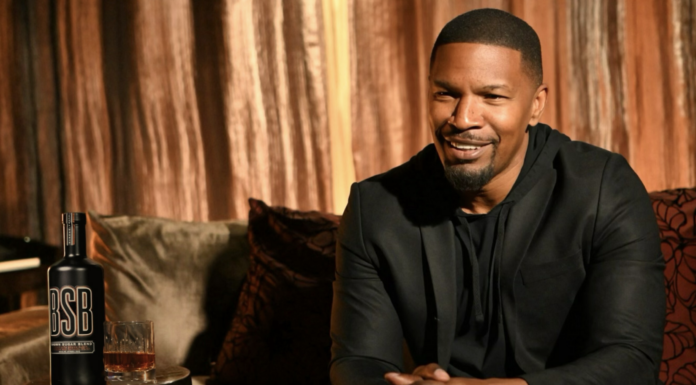 Oscar Winner Jamie Foxx takes a sip Exclusively with BSB Whiskey, an ultra-smooth flavored whiskey