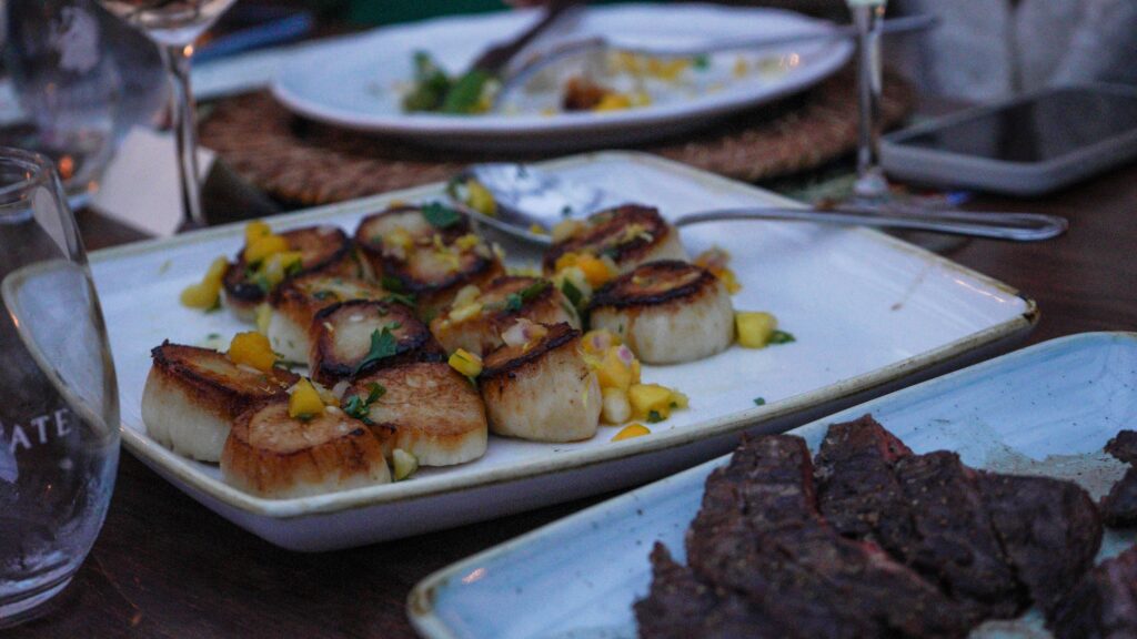 Scallops at Wölffer Estate Vineyard Harvest Dinner