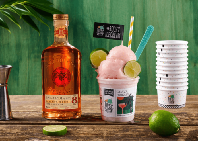 Celebrate Rum Month August with Limited Edition BACARDÍ Reserva Ocho Guava Daiquiri Sorbet with Tipsy Scoop