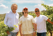 Jon Bon Jovi, Jesse Bongiovi, and Gérard Bertrand