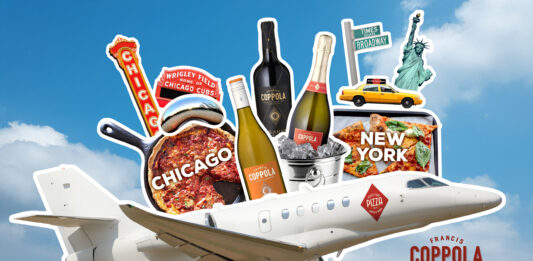 pizza and wine tasting tour by private jet