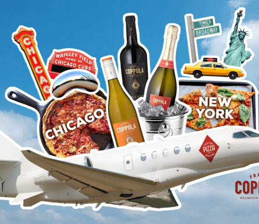 pizza and wine tasting tour by private jet