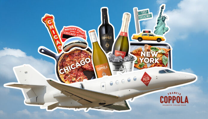 pizza and wine tasting tour by private jet