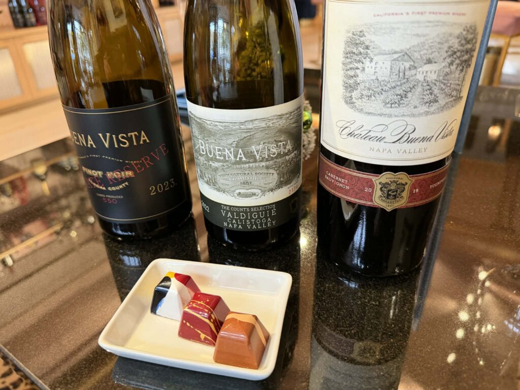 Buena Vista wine and chocolate pairing