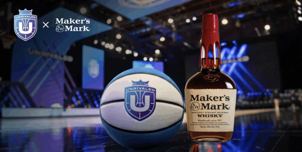 Maker's Mark with Unrivaled women's basketball league first sports partnership, bringing bourbon experiences to Miami and Philadelphia arenas in 2026.