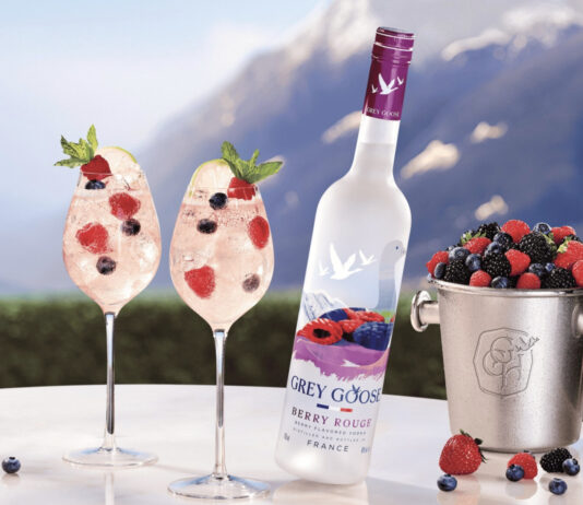GREY GOOSE Berry Rouge redefines berry flavored vodka with real fruit