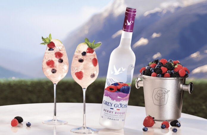 GREY GOOSE Berry Rouge redefines berry flavored vodka with real fruit