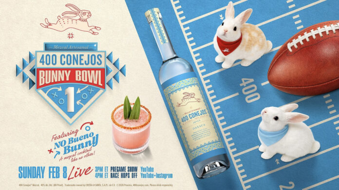 400 Conejos Mezcal hosts the Bunny Bowl on Feb 8, a livestreamed rabbit race benefiting rescue bunnies