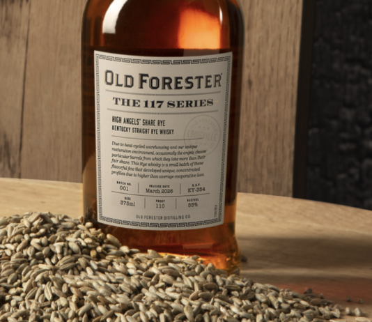 Old Forester's High Angels' Share Rye delivers concentrated barrel flavor at 110 proof.