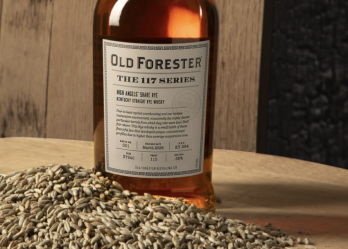 Old Forester's High Angels' Share Rye delivers concentrated barrel flavor at 110 proof.