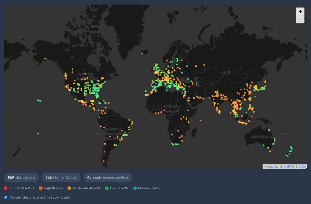 New data reveals 45 top destinations hit peak pollution during tourist season. Here's how air quality travel planning can protect your health.