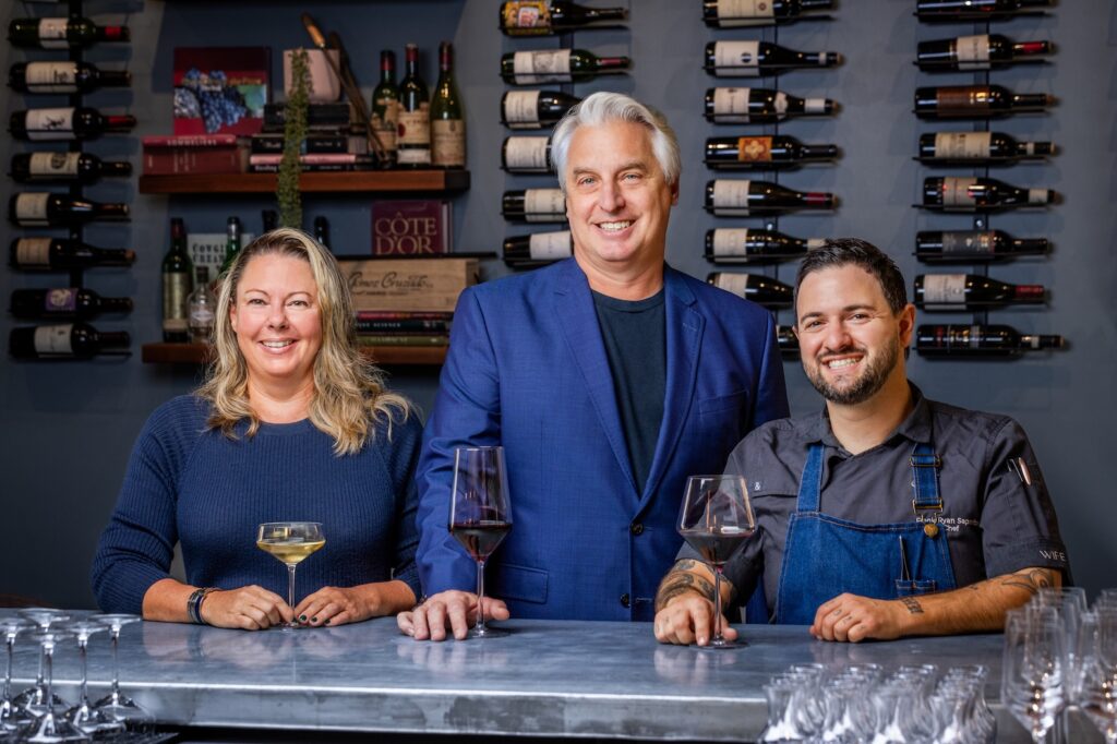 Wife and the Somm: Christy Lucchese (Wife) & Chris Lucchese (Somm) & Frank Ryan Saporito (Chef)