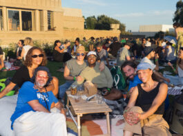 Wine at Sunset on Frank Lloyd Wright's Lawn for Barnsdall Fridays Wine Nights