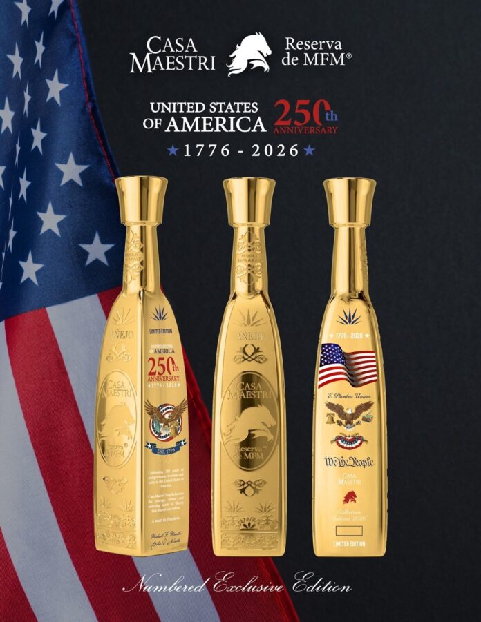 Casa Maestri 's limited edition 250th Anniversary Añejo, made by a Mexican family honoring America